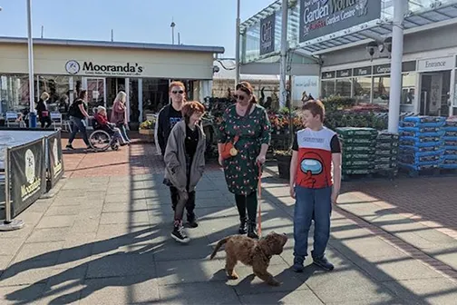 Family visiting Newcastle Quays Retail Park