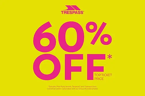 Trespass 60% off